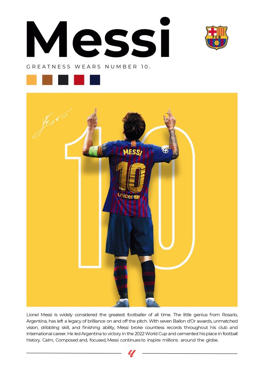 LIONEL MESSI |  SET OF 8 POSTERS   | UNFRAMED