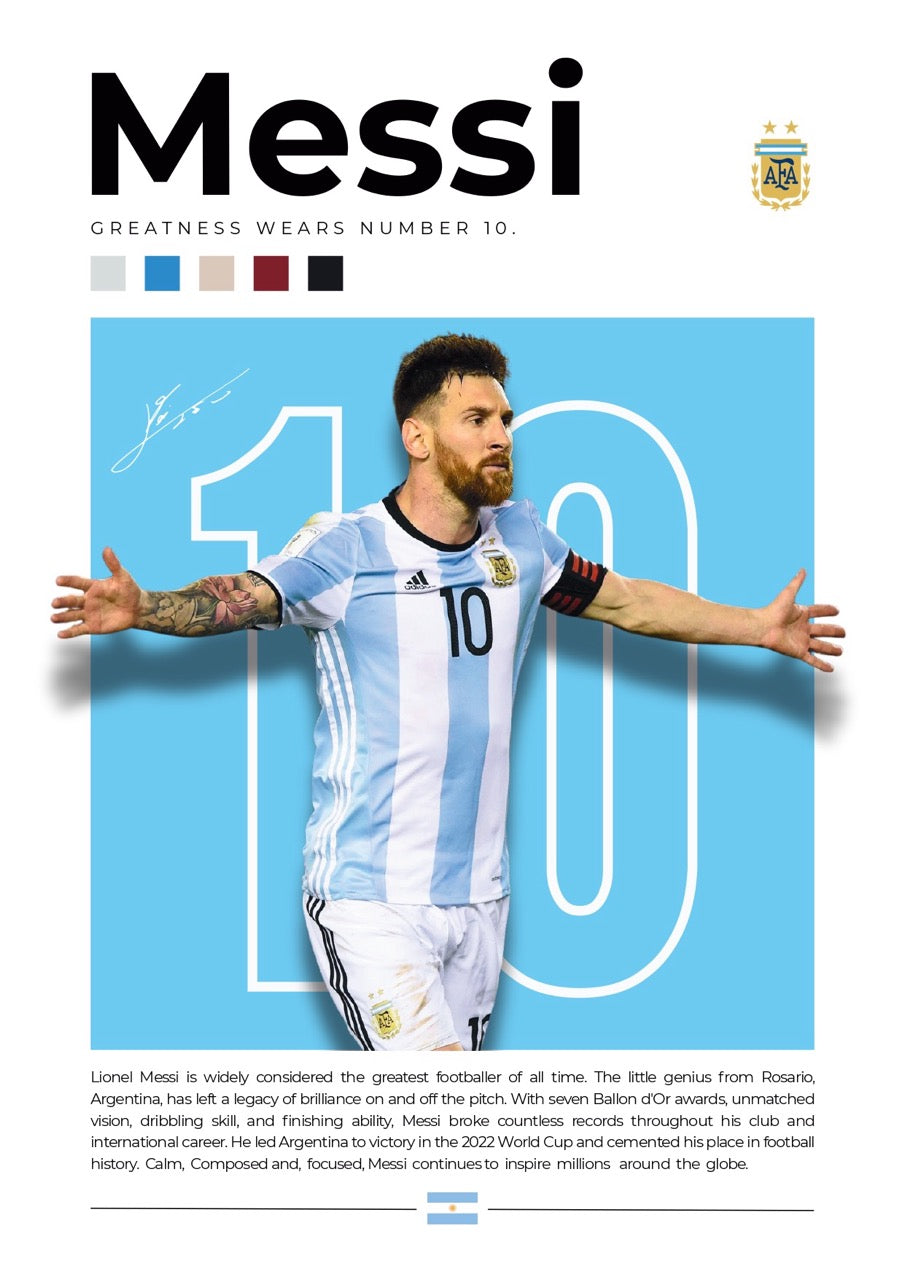LIONEL MESSI |  SET OF 8 POSTERS   | UNFRAMED