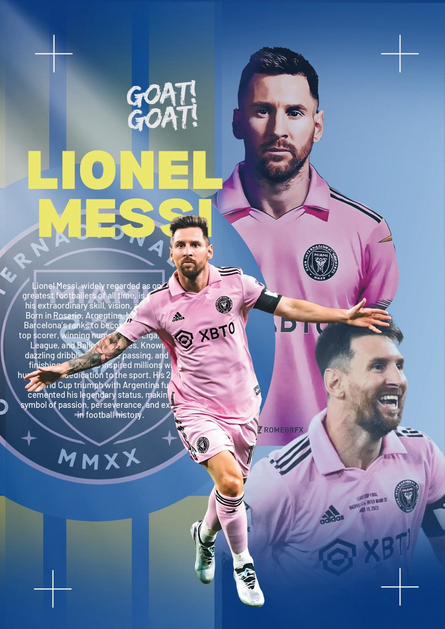 LIONEL MESSI |  SET OF 8 POSTERS   | UNFRAMED
