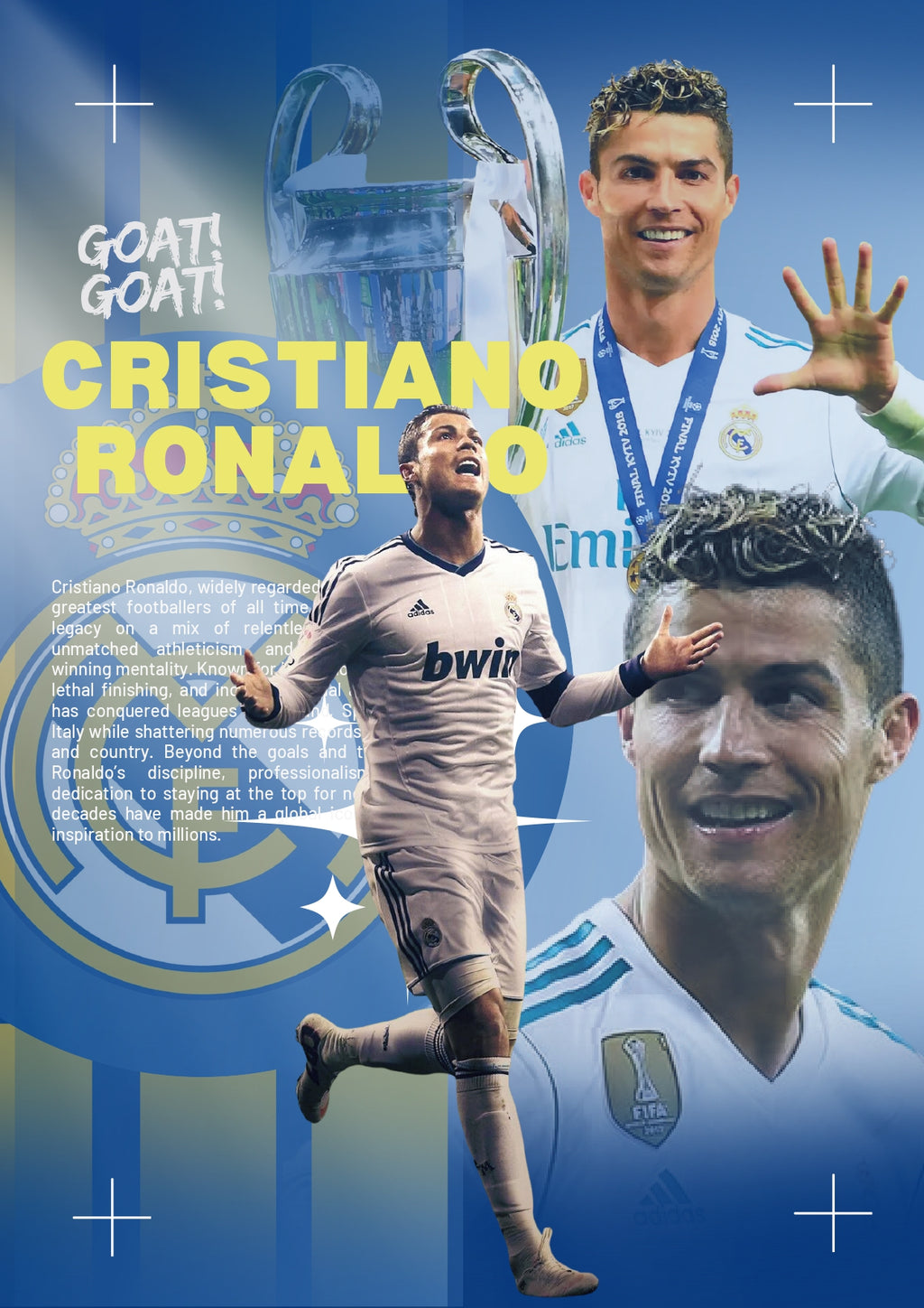 CRISTIANO RONALDO |  SET OF 8 POSTERS  | UNFRAMED