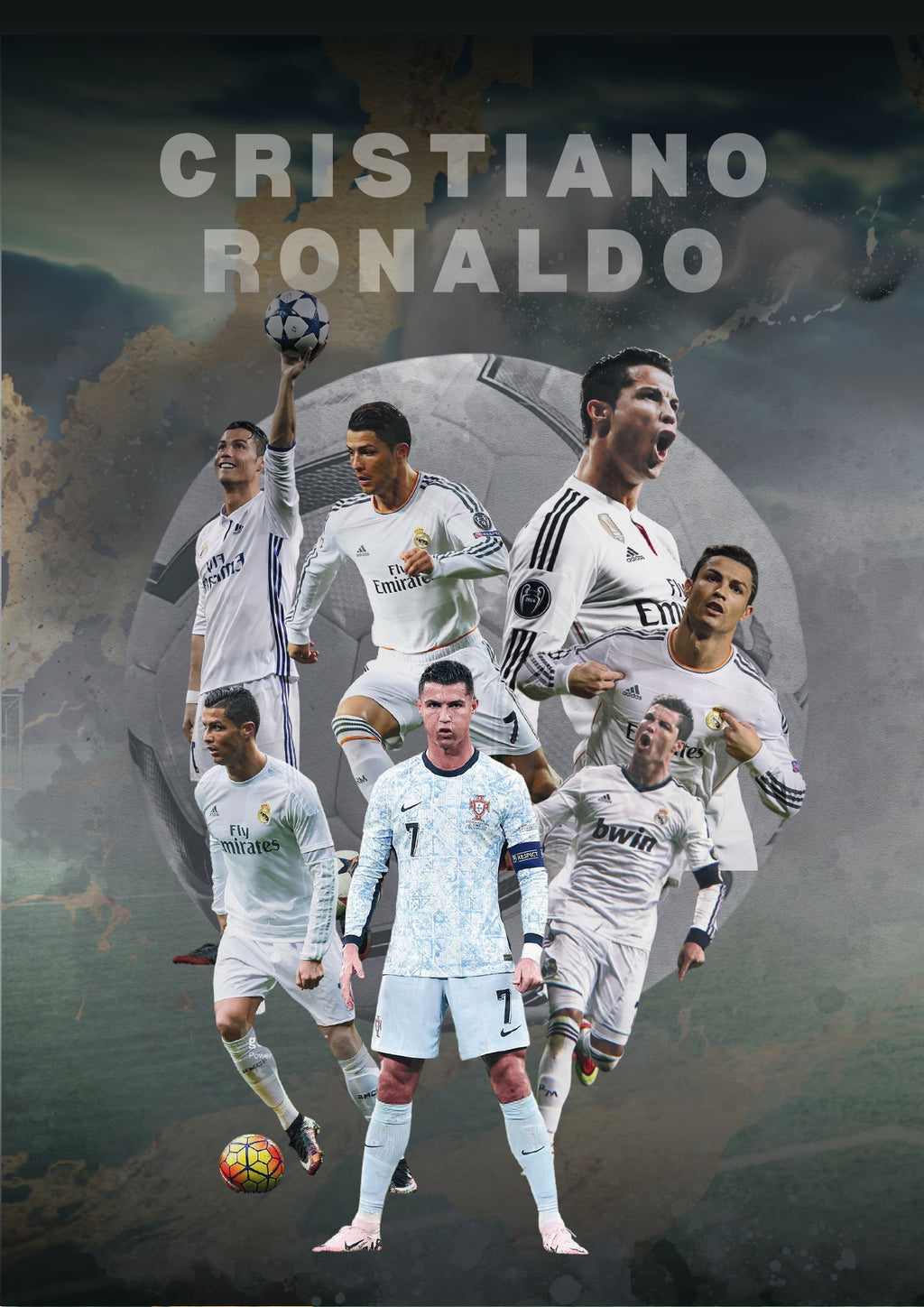 CRISTIANO RONALDO |  SET OF 8 POSTERS  | UNFRAMED