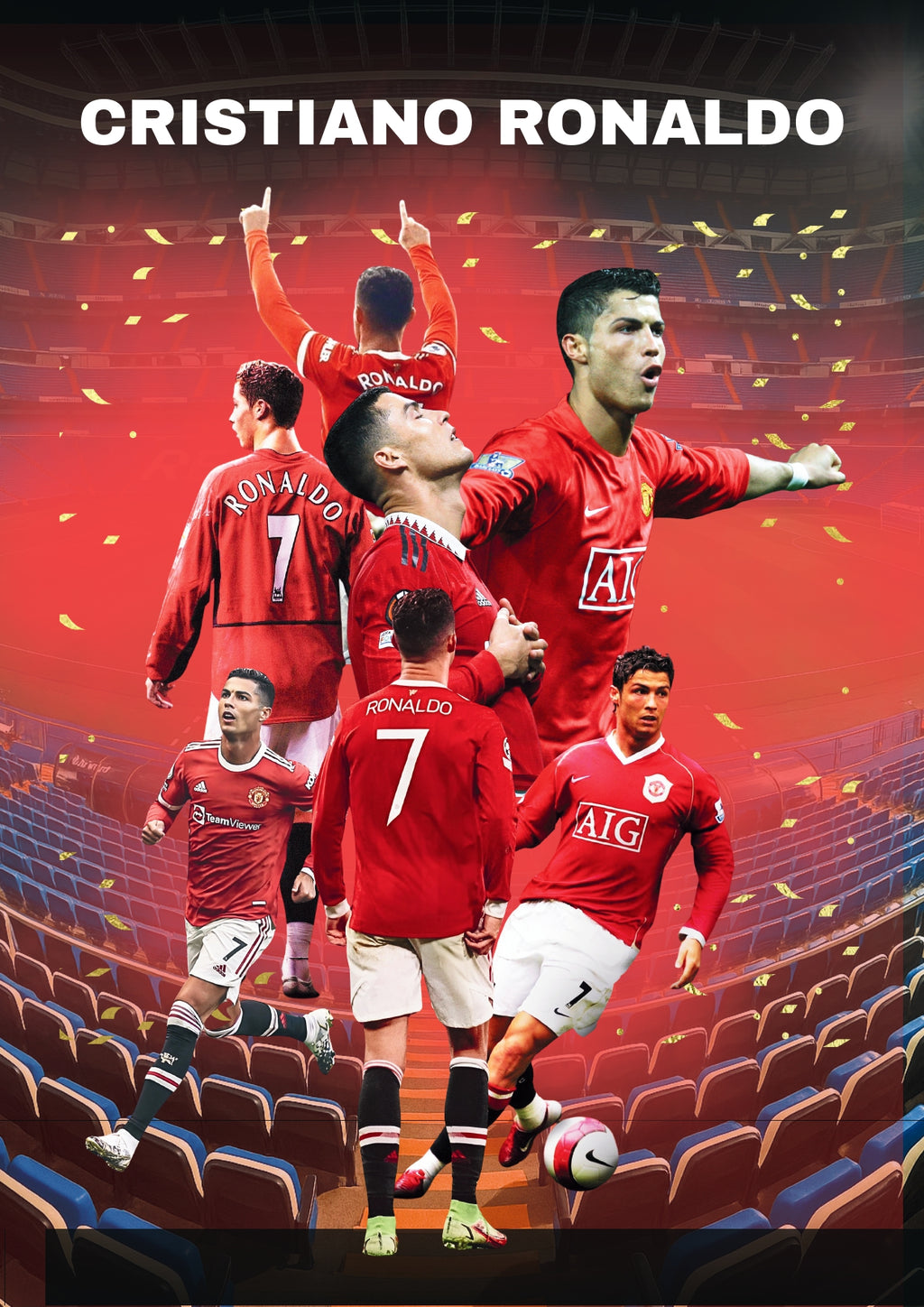 CRISTIANO RONALDO |  SET OF 8 POSTERS  | UNFRAMED