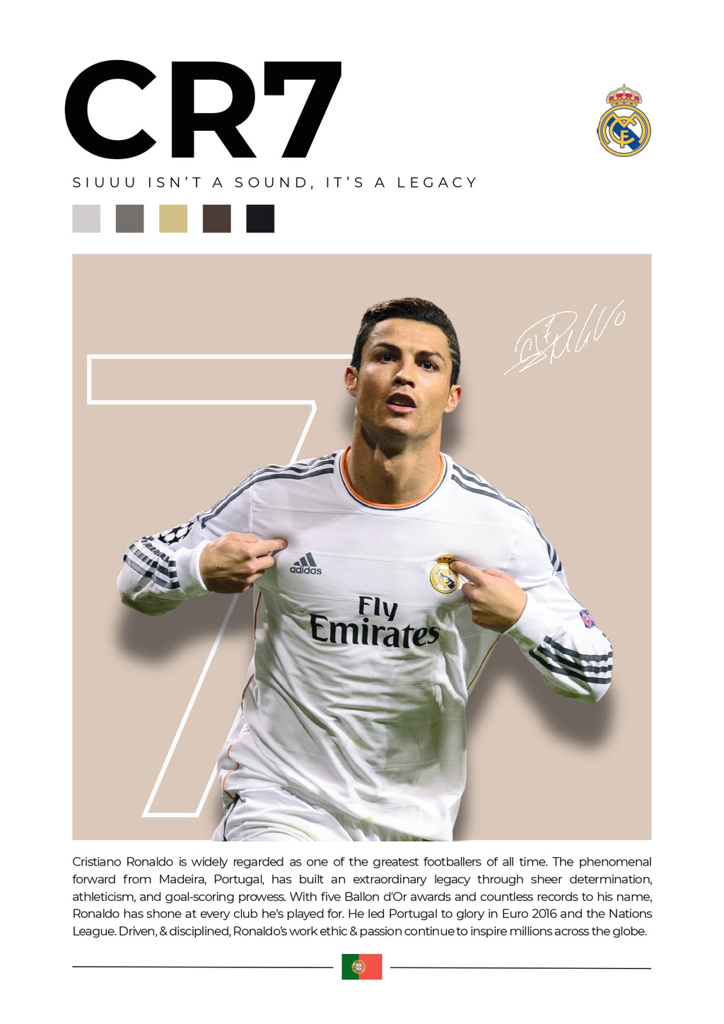 CRISTIANO RONALDO |  SET OF 8 POSTERS  | UNFRAMED
