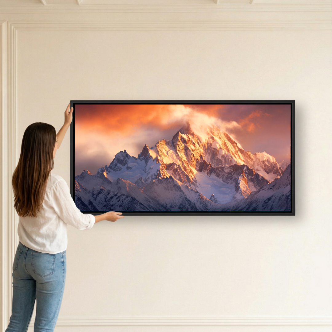 Glowing Snowy Mountain Peaks - Image 2