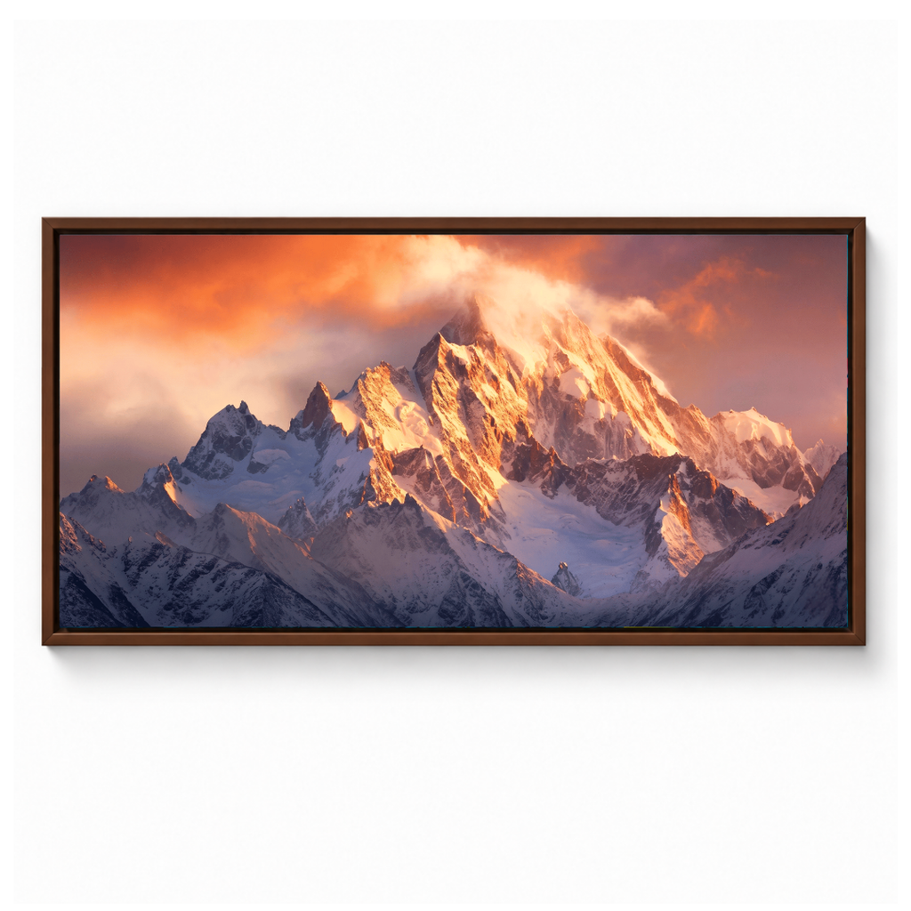 Glowing Snowy Mountain Peaks - Image 4