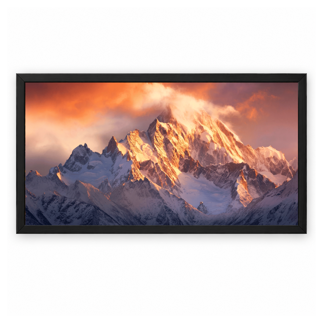Glowing Snowy Mountain Peaks - Image 5