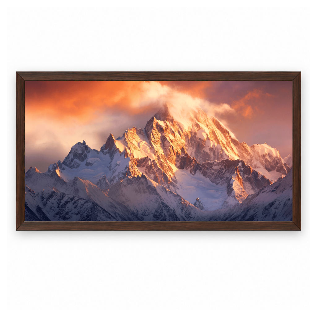 Glowing Snowy Mountain Peaks - Image 6