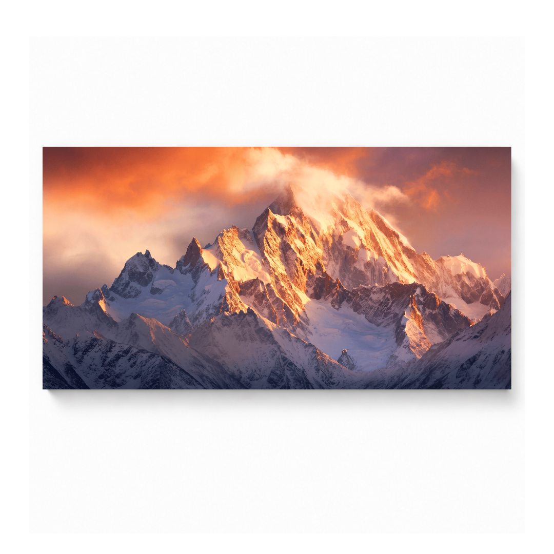 Glowing Snowy Mountain Peaks - Image 7
