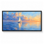 Golden Sunset Sailing Boat
