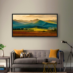 Golden Mountain Valley Landscape