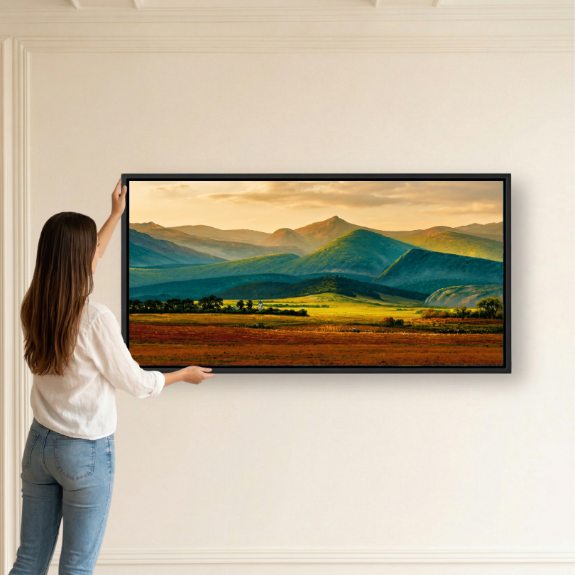 Golden Mountain Valley Landscape