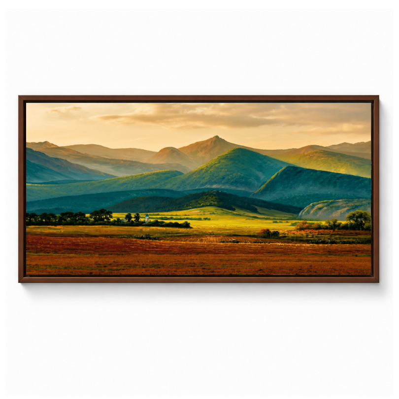 Golden Mountain Valley Landscape