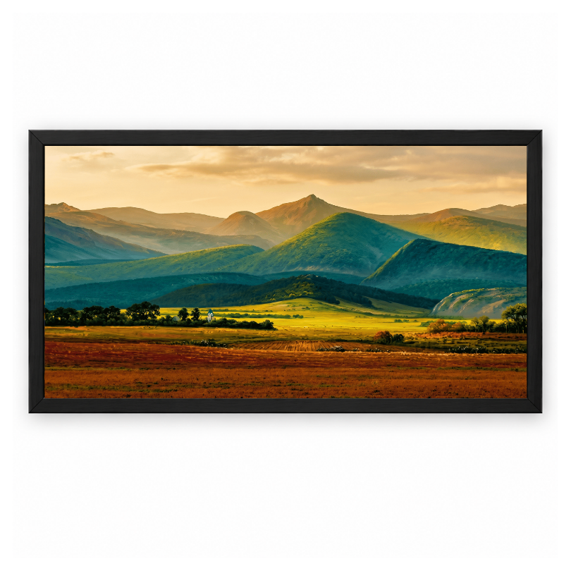 Golden Mountain Valley Landscape