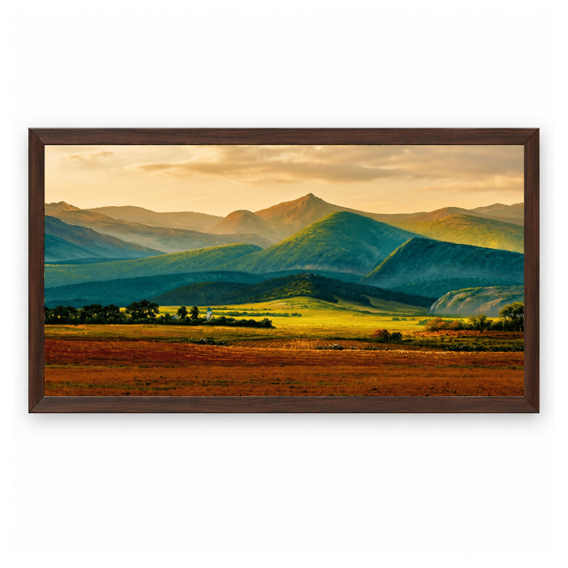 Golden Mountain Valley Landscape