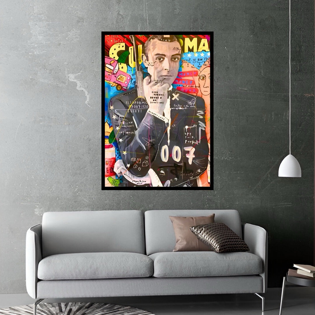 James Bond Graffiti Pop Art