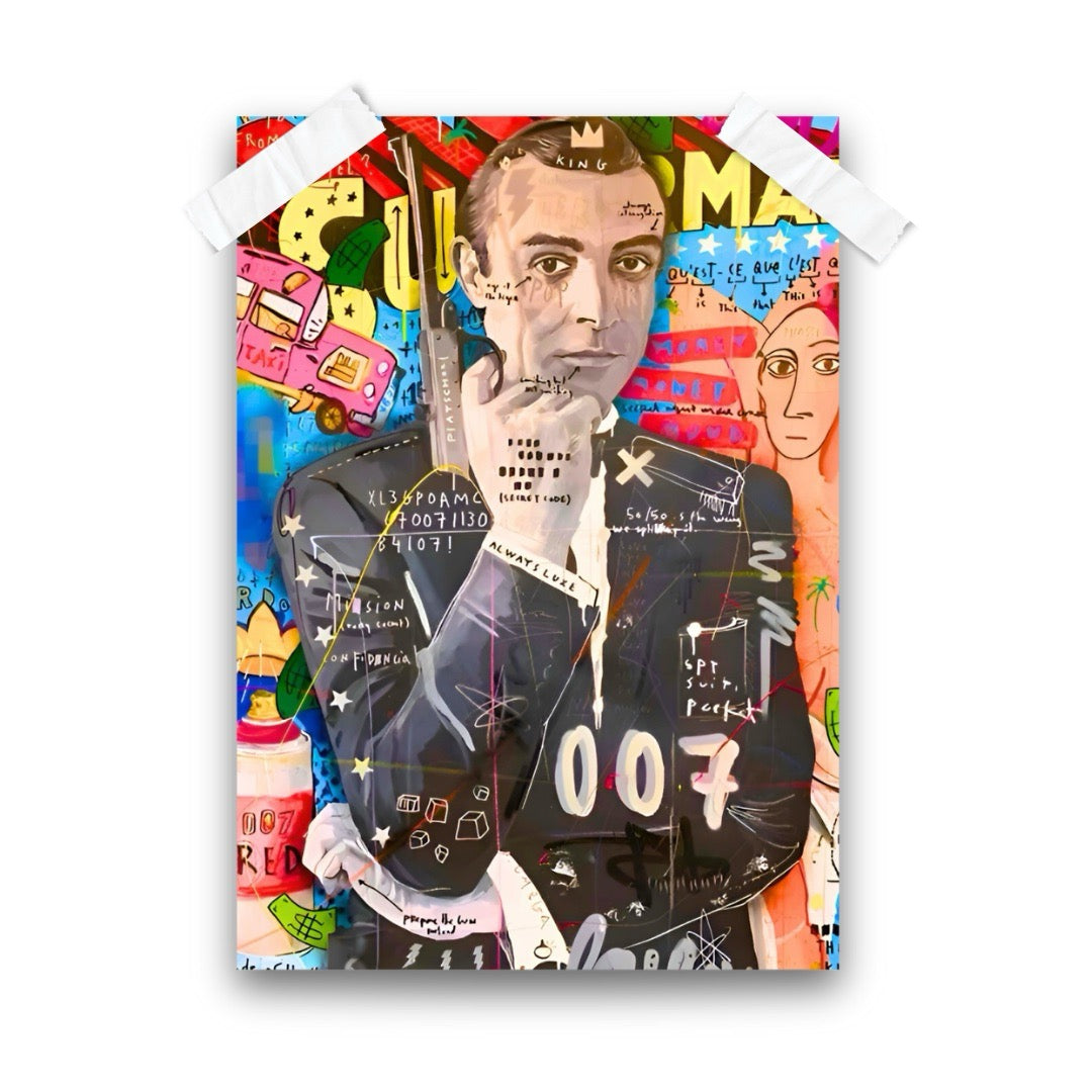 James Bond Graffiti Pop Art