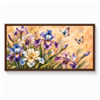 Lavender Iris Butterfly Painting