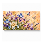 Lavender Iris Butterfly Painting
