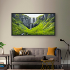 Lush Green Waterfall Valley - Image 1