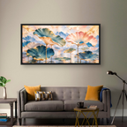 Pastel Lotus Pond Landscape
