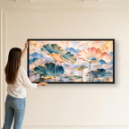 Pastel Lotus Pond Landscape