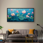 Pink Lotus Blooming Pond