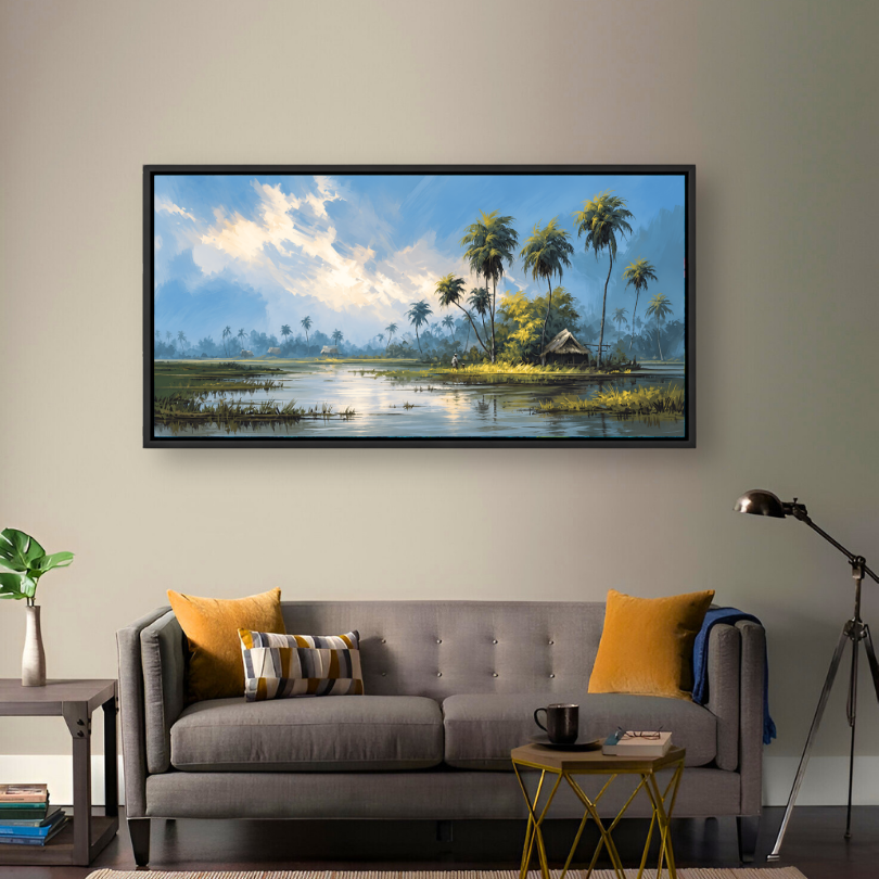 Tropical Palm River Landscape