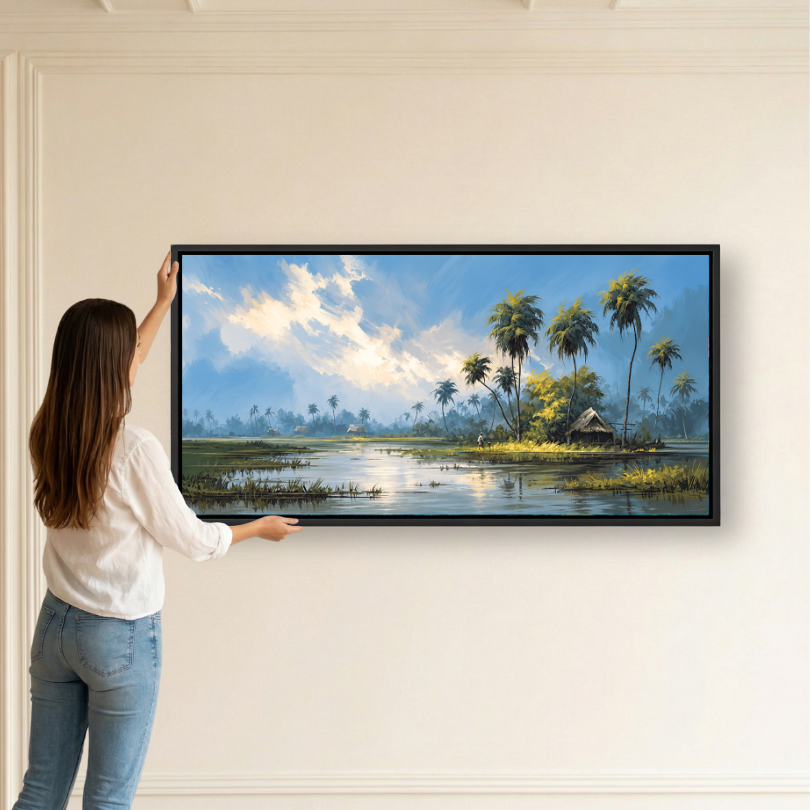 Tropical Palm River Landscape