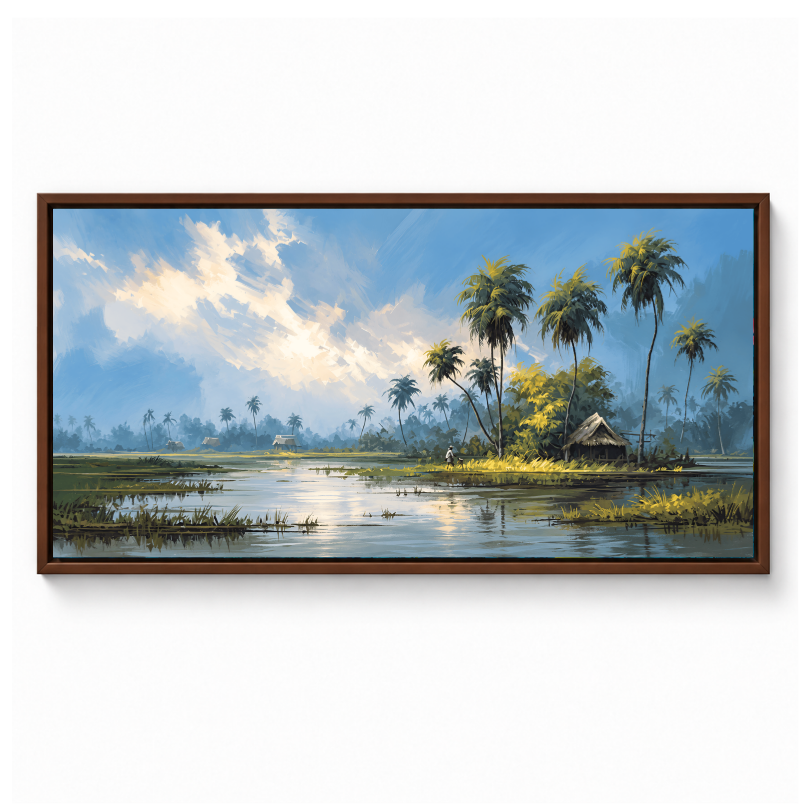 Tropical Palm River Landscape