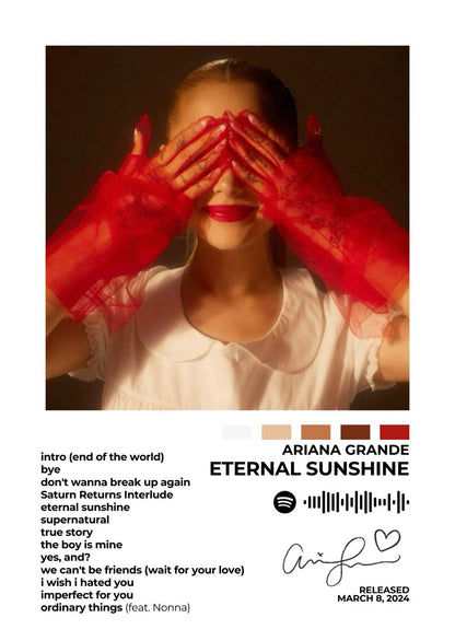 ARIANA GRANDE – Eternal Sunshine - A radiant and deeply personal album, Eternal Sunshine blends dreamy production with Ariana’s signature vocals, delivering a fresh and emotional sonic experience.