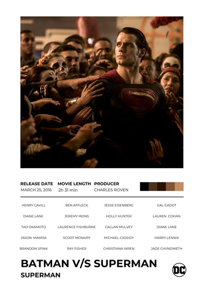 Candid Apricot presents Batman v Superman: Clash of Titans movie poster and frame.