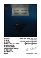 Immerse yourself in the evocative world of Hit Me Hard and Soft with this captivating album cover poster. A tribute to Billie Eilish's 2024 release, showcasing her innovative sound, introspective lyrics, and genre-defying artistry.