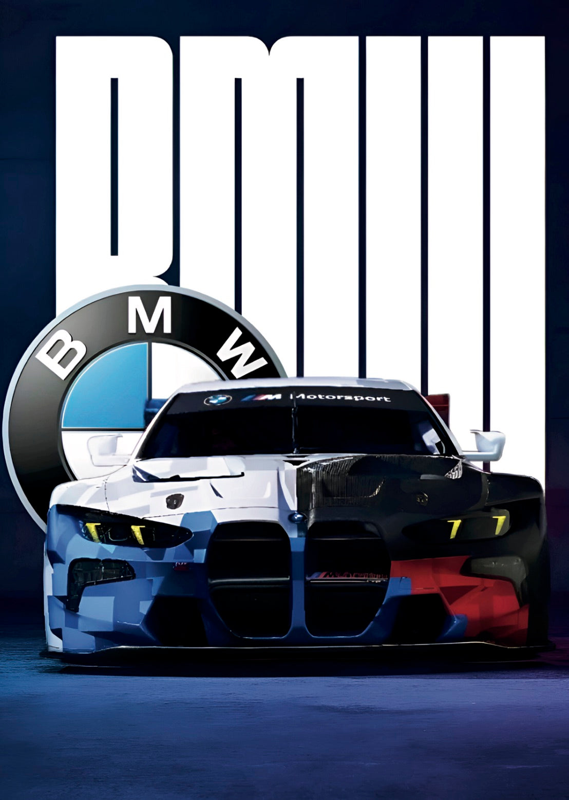 Blue BMW M4 GT3 EVO