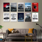 SET OF 10 POSTERS | E | UPSCALE RIDES  UNFRAMED