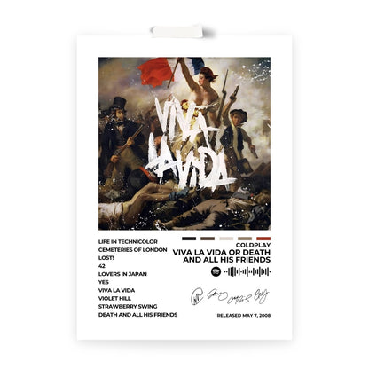 Coldplay – Viva La Vida or Death and All His Friends - Experience the timeless magic of Viva La Vida with this stunning album cover poster. Featuring Coldplay’s iconic artwork inspired by revolution and emotion, this piece is perfect for fans of their anthemic sound.