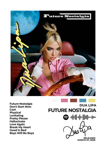 DUA LIPA – Future Nostalgia - &nbsp;A retro-futuristic masterpiece, Future Nostalgia combines disco-inspired beats with modern pop, creating a dance-worthy experience from start to finish.