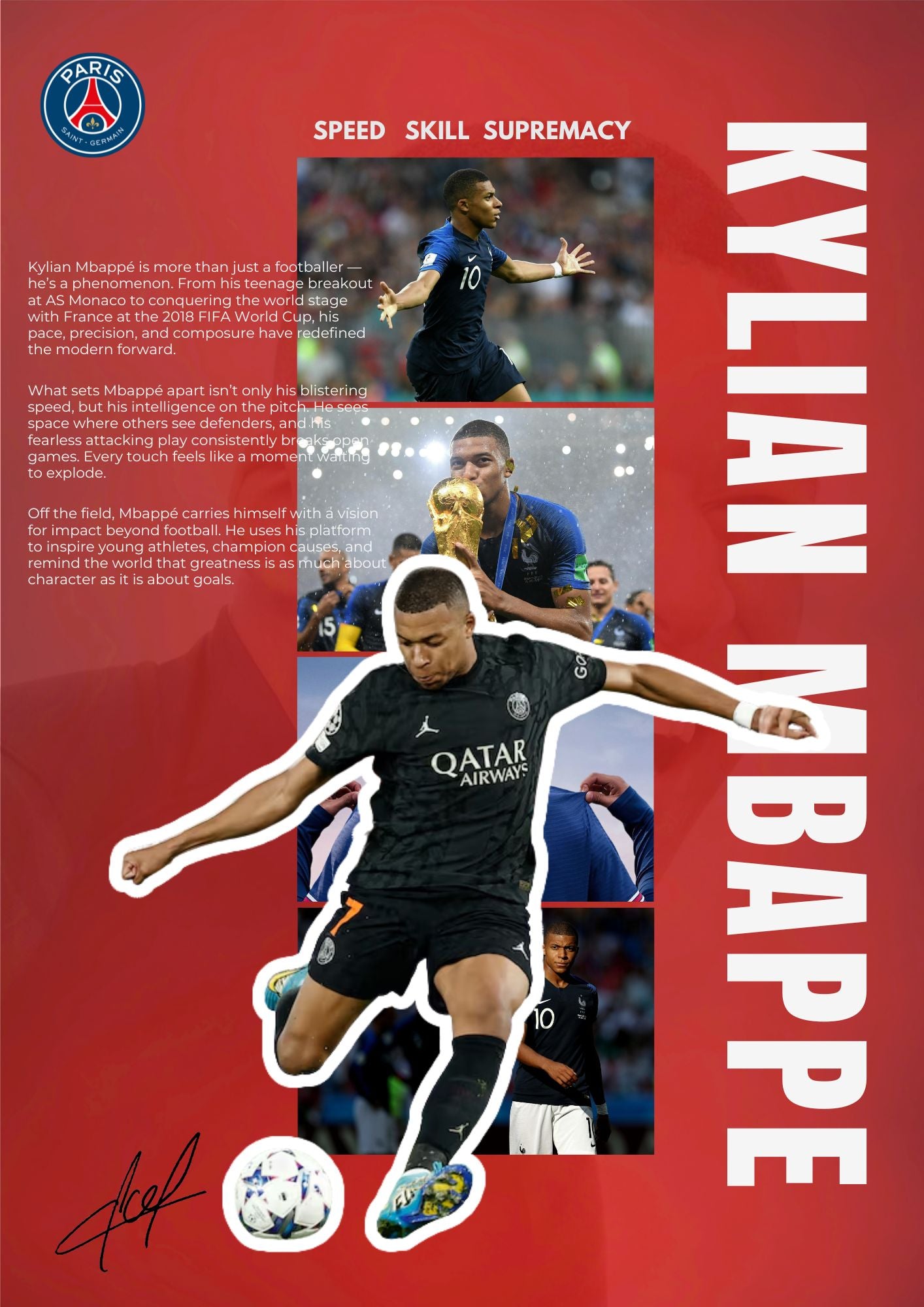 Kylian Mbappé Poster