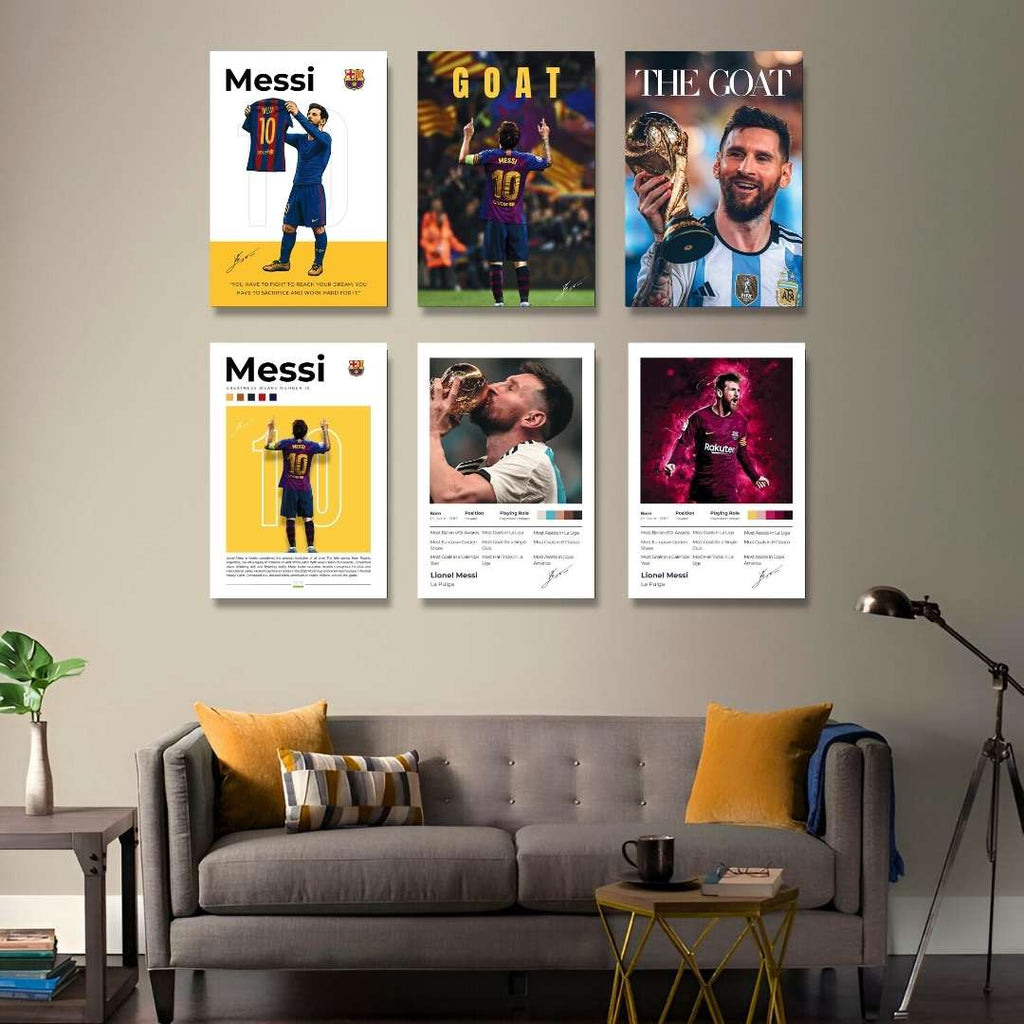 LIONEL MESSI |  SET OF 6 POSTERS A  | UNFRAMED