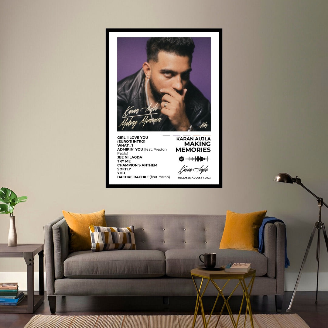 KARAN AUJLA - Making Memories - Transform your space with this Karan Aujla - Making Memories poster. This striking artwork captures the essence of his music and style, making it a must-have for any fan.