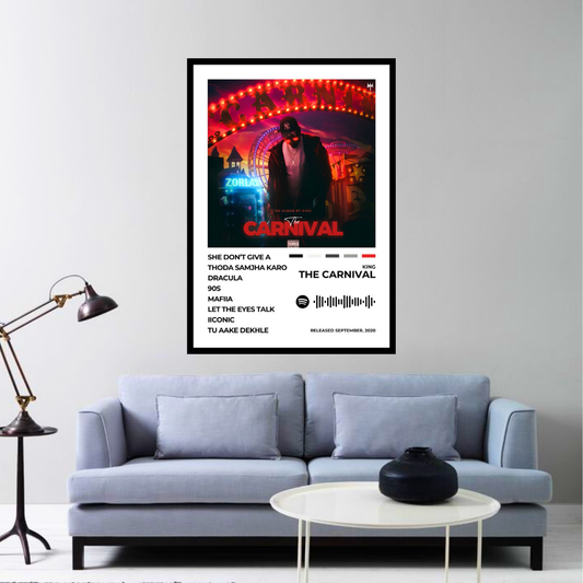 Step into the vibrant world of Carnival with this dynamic album cover poster. A tribute to KING’s infectious melodies, captivating lyrics, and signature style.