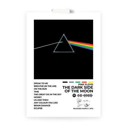 PINK FLOYD - The Dark Side Of The Moon&nbsp;- Own a piece of rock history with this The Dark Side of the Moon album cover poster. Featuring the legendary prism design, this artwork symbolizes the album’s deep and timeless themes. A must-have for Pink Floyd fans and music lovers alike.