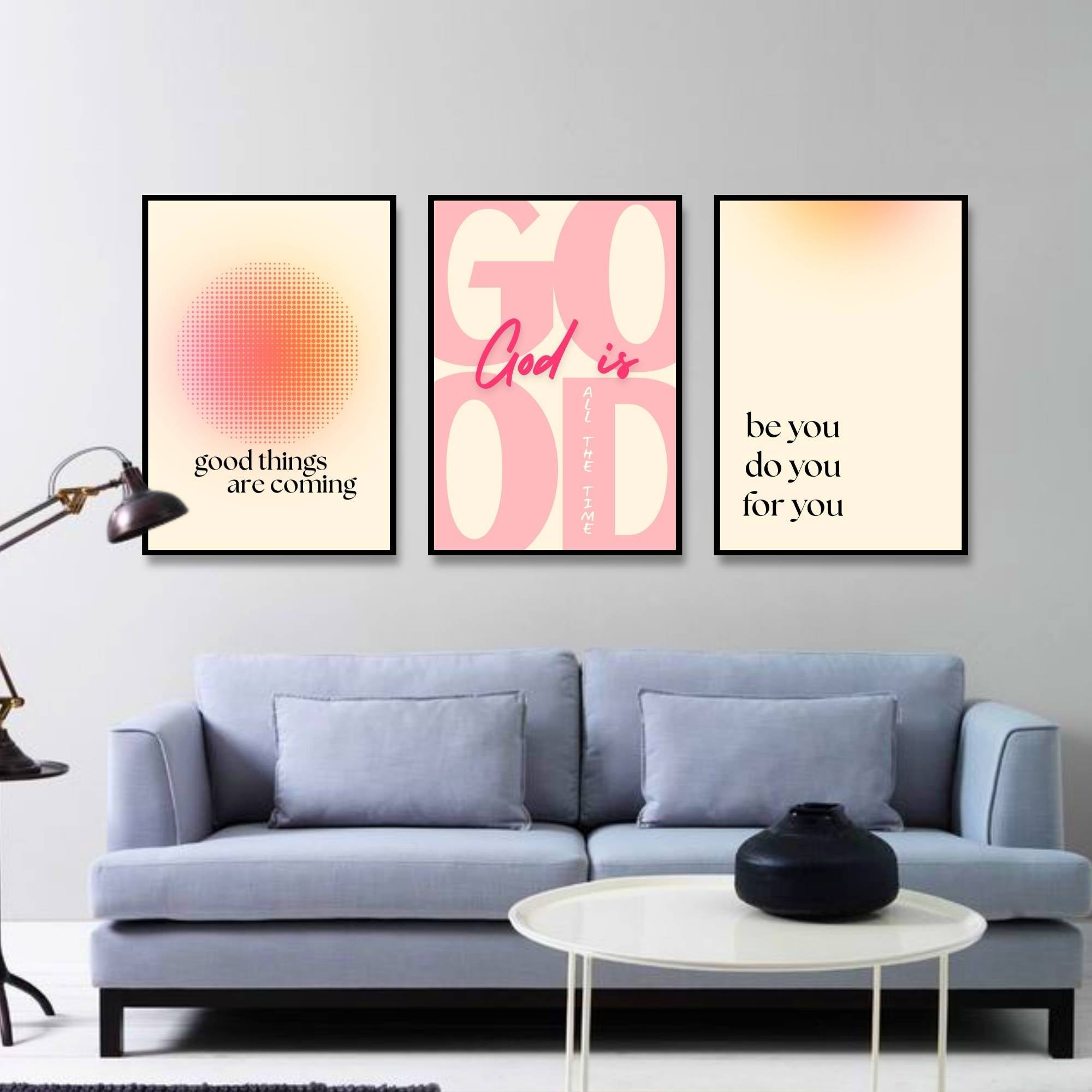 Calm & Grateful | SET OF 3 FRAMES