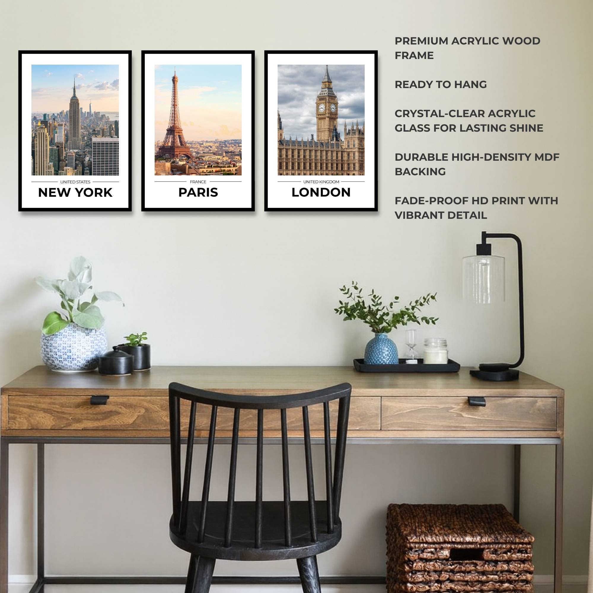 Wanderlust Trio | SET OF 3 FRAMES