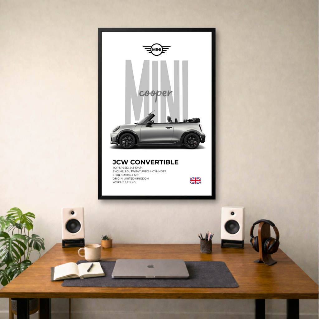 Silver Sprint — Mini Cooper JCW Wall Art