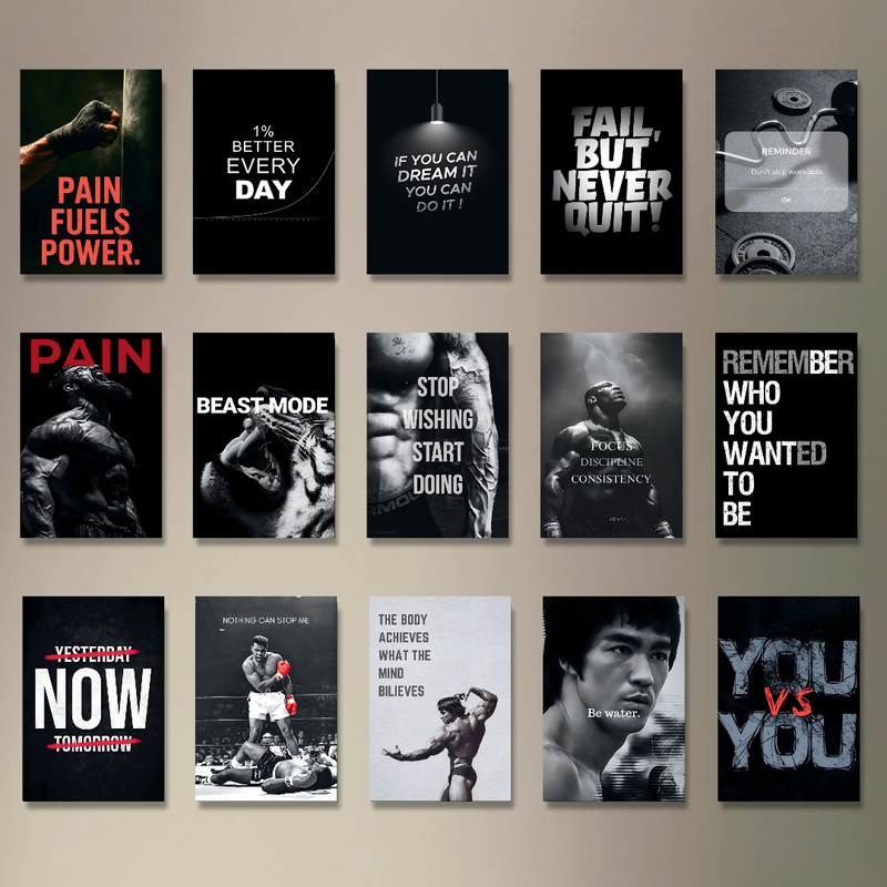 BEAST MODE | SET OF 15 POSTERS | AA | 9" X 12"