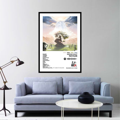 Step into the world of Nayaab with this bold album cover poster. A tribute to Seedhe Maut’s razor-sharp lyricism, dynamic flows, and unfiltered storytelling in the hip-hop landscape.
