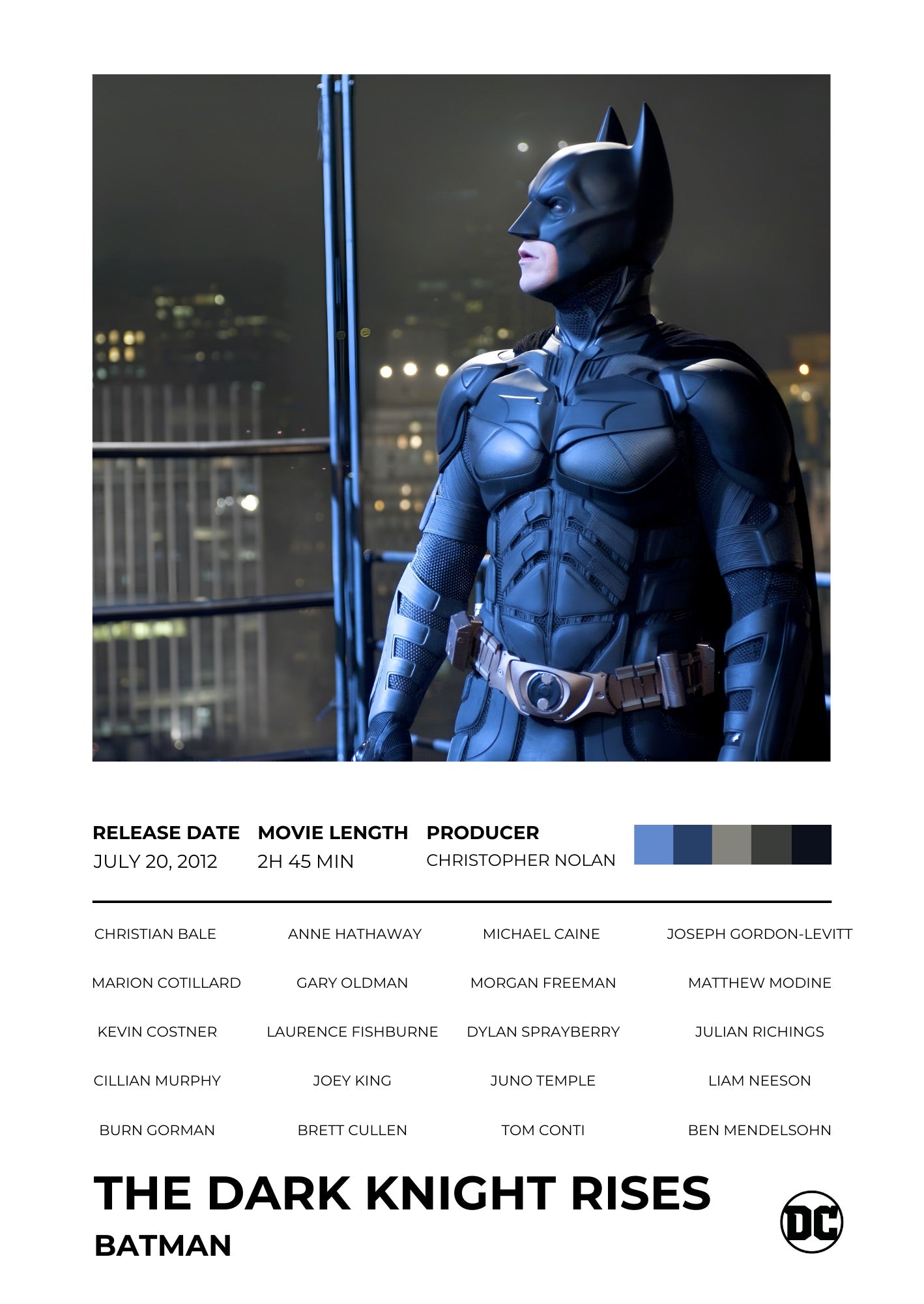 Candid Apricot presents The Dark Knight Rises: The Legend Ends movie poster and frame.