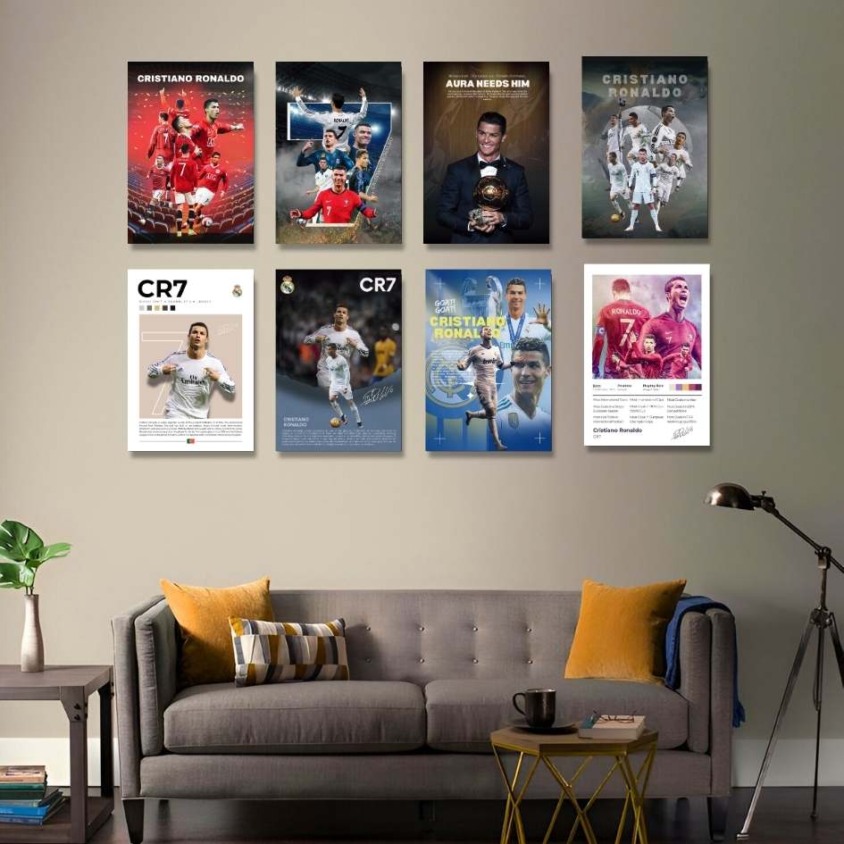 CRISTIANO RONALDO |  SET OF 8 POSTERS  | UNFRAMED