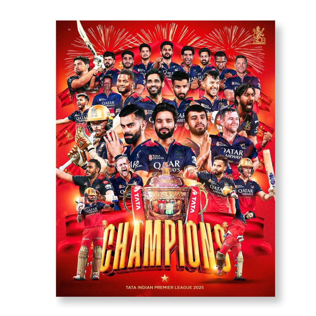 RCB Poster Set | Set of 4 | With Adhesive |